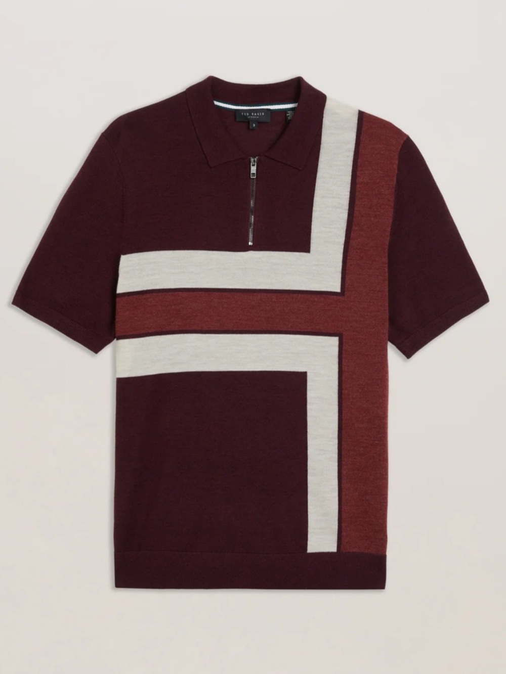 Ted‎ Baker 
Colour Block Zip Neck Wool Polo Shirt |
Ambler NWT